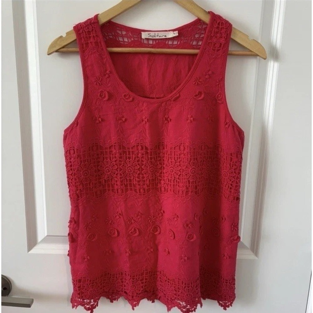 Solitaire x Anthropologie | Crochet Blouse Tank Top Size M